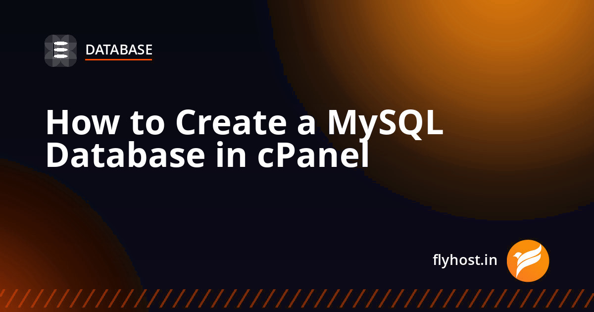 How to Create a MySQL Database in cPanel
